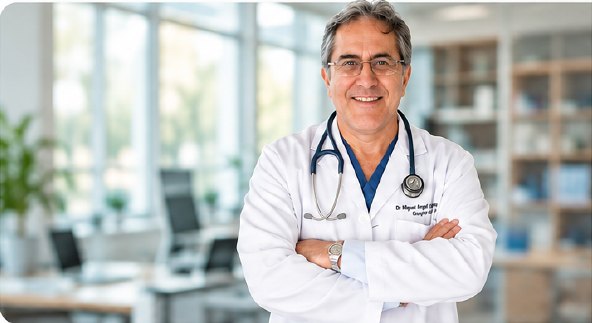 Dr. Miguel Ángel Alvarado en consulta